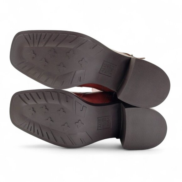 Naturalizer Women's Size 7.5 M Elliot Brown Leather Square Toe Knee High Boots - Picture 16 of 16